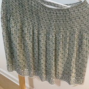 Max Studio Black and White Patterned Mini Skirt